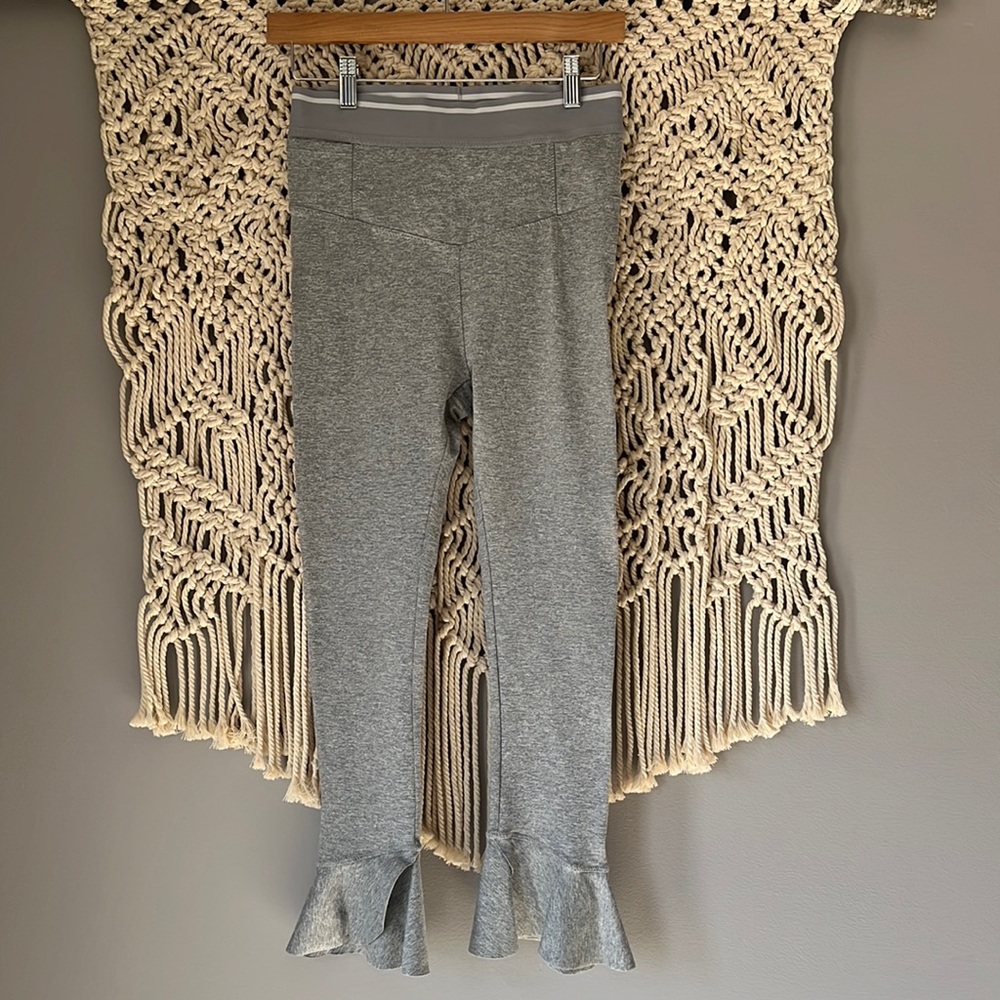FP Movement by Free People Gray Cropped Flounce Leggings